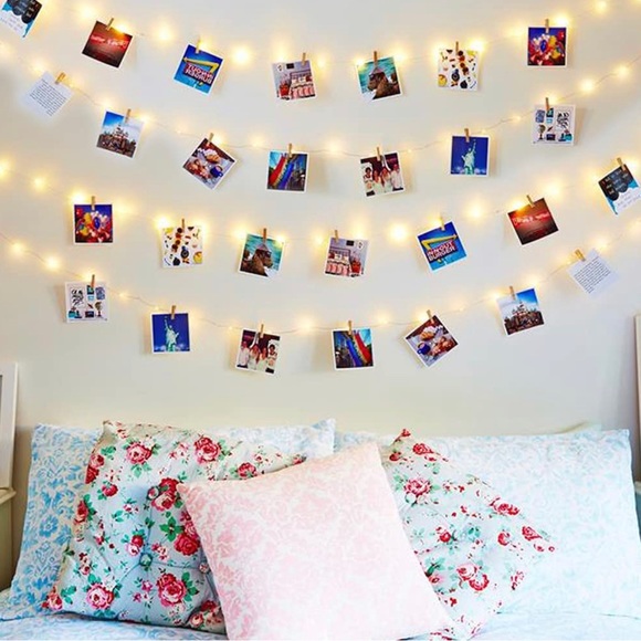 Home Core Gold Wire LED Gold Glittery Photo Clip Fairy Lights. - Picture 5 of 16